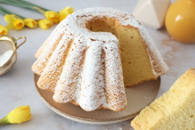 babka budyniowa - podanie