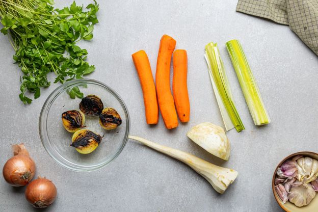 rosół wołowy - przygotowanie jarzyn