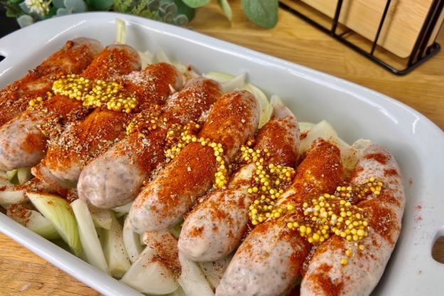 biała kiełbasa pieczona - przyprawy