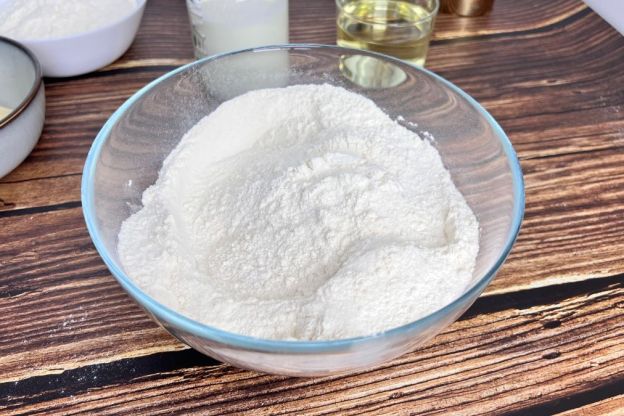 ciasto na maślance - suche składniki