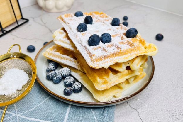 gofry chrupiące - podanie