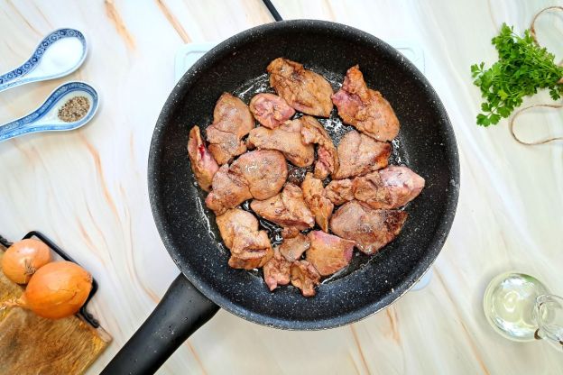 wątróbka drobiowa - smażenie