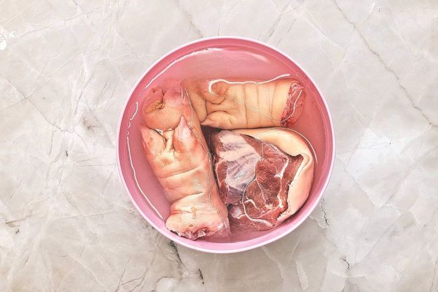 zimne nóżki - przygotowanie mięsa