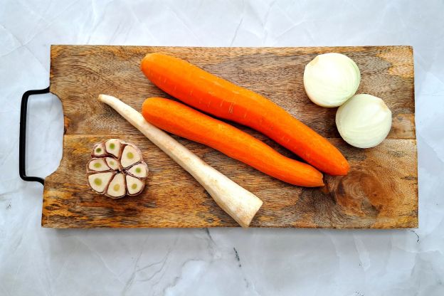 zimne nóżki - przygotowanie warzyw