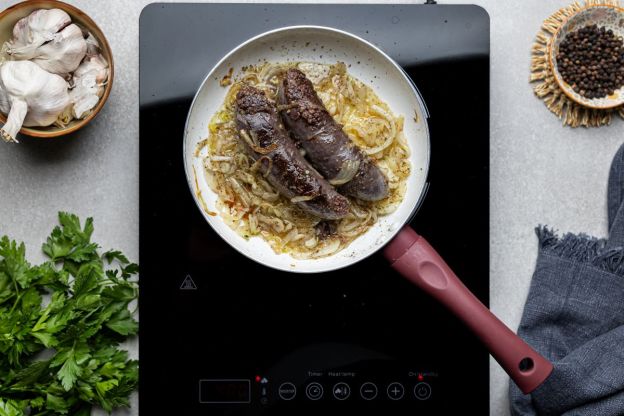 kaszanka z patelni - smażenie