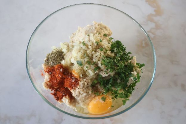 kotlety z płatków owsianych - masa