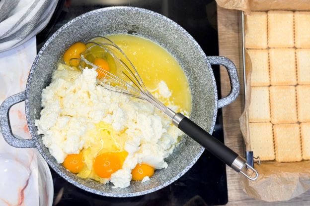 sernik gotowany - masa serowa