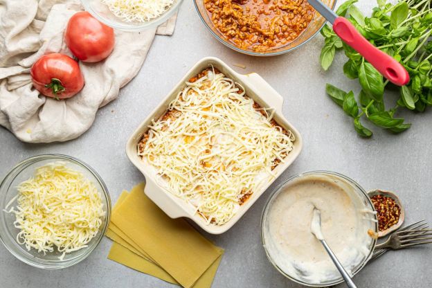 lasagne - układanie warstw