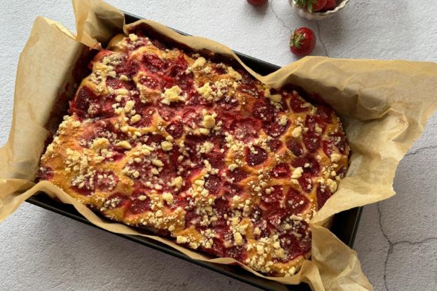 ciasto drożdżowe bez wyrabiania - pieczenie