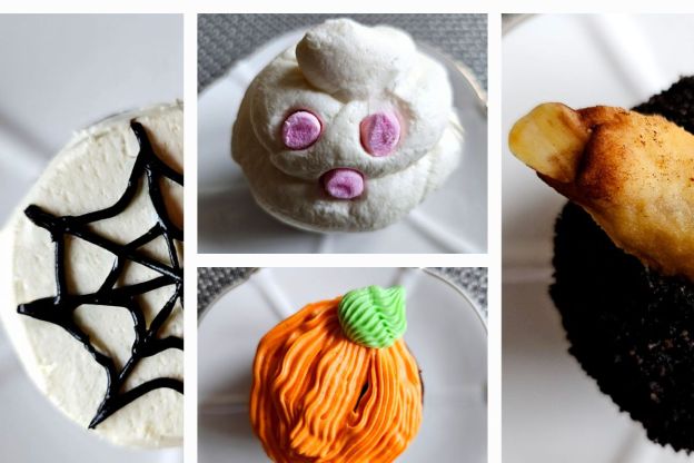 muffinki na halloween - dekorowanie muffinki z duszkiem