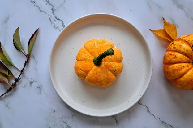 przekąski na Halloween - serowa dynia