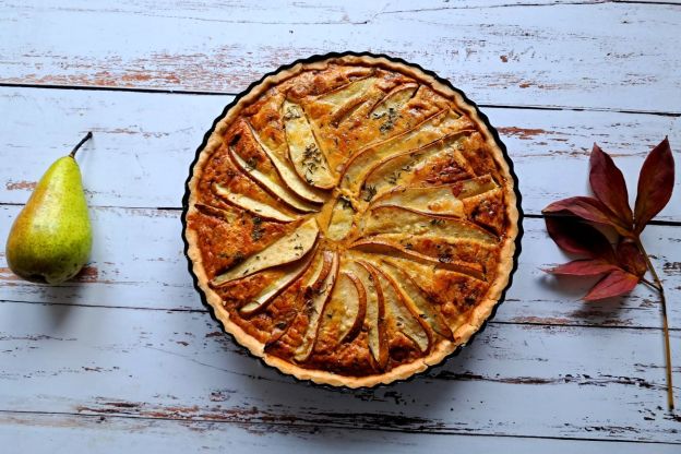 tarta z gruszkami i gorgonzolą - pieczenie tarty
