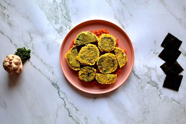 seleryba po grecku - układanie warstw