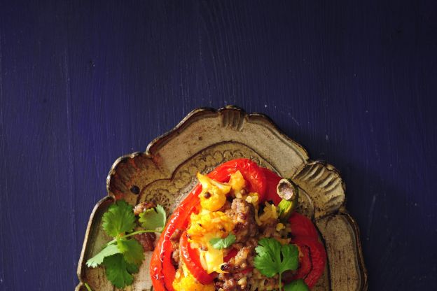 Przepis: Zapiekane warzywa z nadzieniem curry