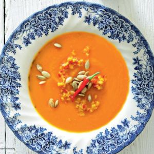 Zupa z dyni z pomarańczową gremolatą