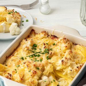 Zapiekanka z ziemniakami i kalafiorem