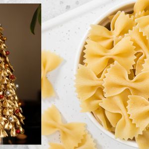 choinka z makaronu