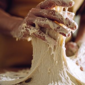 klejące się ciasto