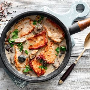 Schab w sosie grzybowym