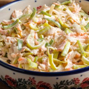 najlepsza sałatka z pora i szynki