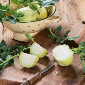 kalarepka z liśćmi