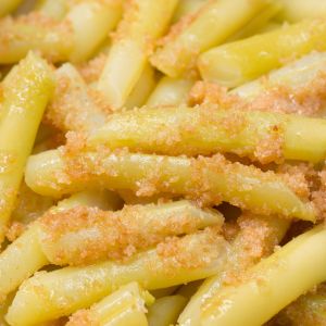 fasolka szparagowa z wiórkami kokosowymi