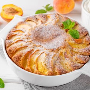 szybki placek z brzoskwiniami