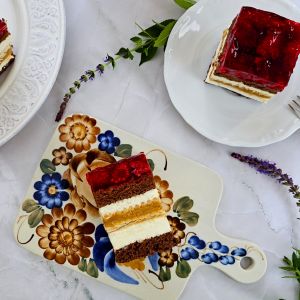 Ciasto Balladyna z malinami