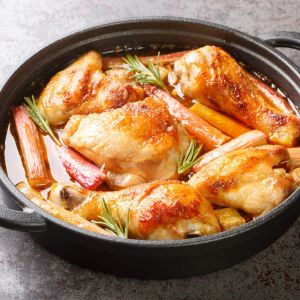 kurczak pieczony z rabarbarem