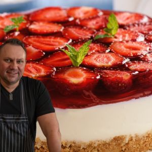 sernik z truskawkami