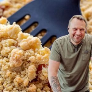 ciasto z rabarbarem i kruszonką