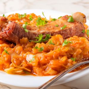 żeberka w kapuście