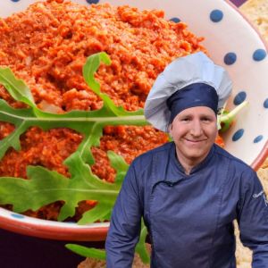 pasta z konserwowej papryki i twarogu Rączki