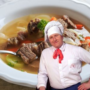 rosół wołowy Rączki