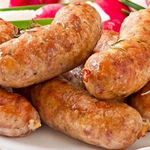 Zapiekana biała kiełbasa