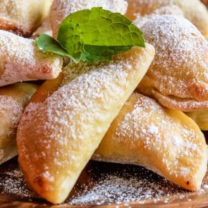 drożdżowe pierogi ze śliwkami i czekoladą