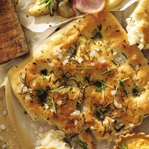 Focaccia z solą morską