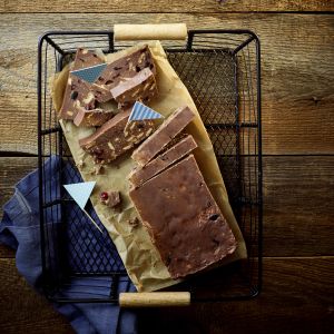 Blok czekoladowy z żurawiną