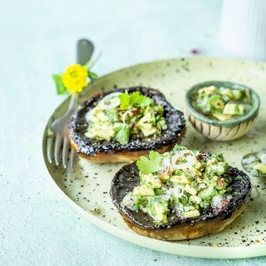 Wegańskie steki z portobello z chimichurri