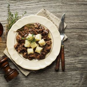 Wątróbka wieprzowa z cebulką