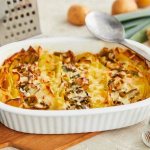 zapiekanka ziemniaczana z porem