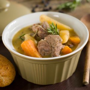 Schab duszony z warzywami