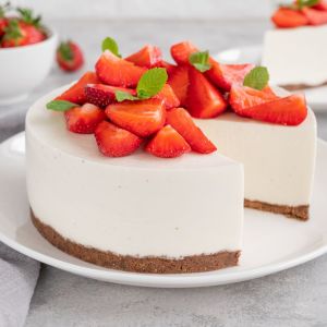 Sernik na zimno z białą czekoladą