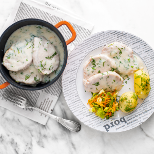 Schab w sosie koperkowym