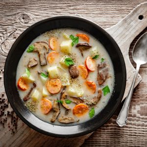 Zalewajka z grzybami