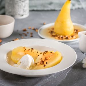 gruszki w sosie waniliowym