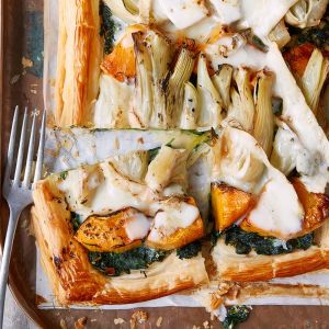 Galette z dynią, koprem włoskim i Taleggio