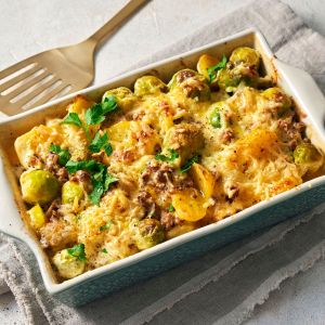 Zapiekanka z brukselki - bogata w białko