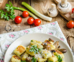 Gnocchi z pieczarkami i serem żółtym