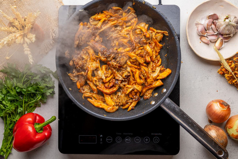 gulasz z boczniaków krok 4